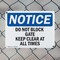 Signmission Do Not Block Gate Keep Clear At All Times, 14 in W x Rectangle, Plastic OS-2PACK-NS-P-1014-L-11080 - alternate 5